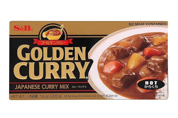 S&B Golden Curry Sauce Mix Hot 220g | Japanese Curry Base for Commercial Kitchens