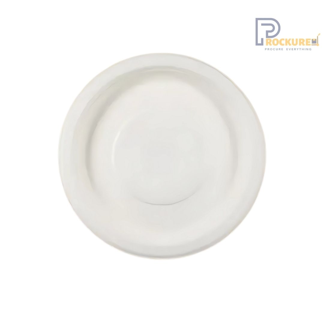 White Bagasse Round Plate 11 Inch | Biodegradable Plate