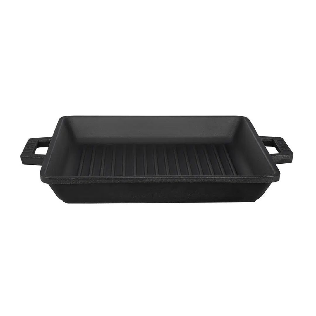 Lava Cast Iron Shallow Pan 26 × 26 cm - Square Grill Pan 26x26