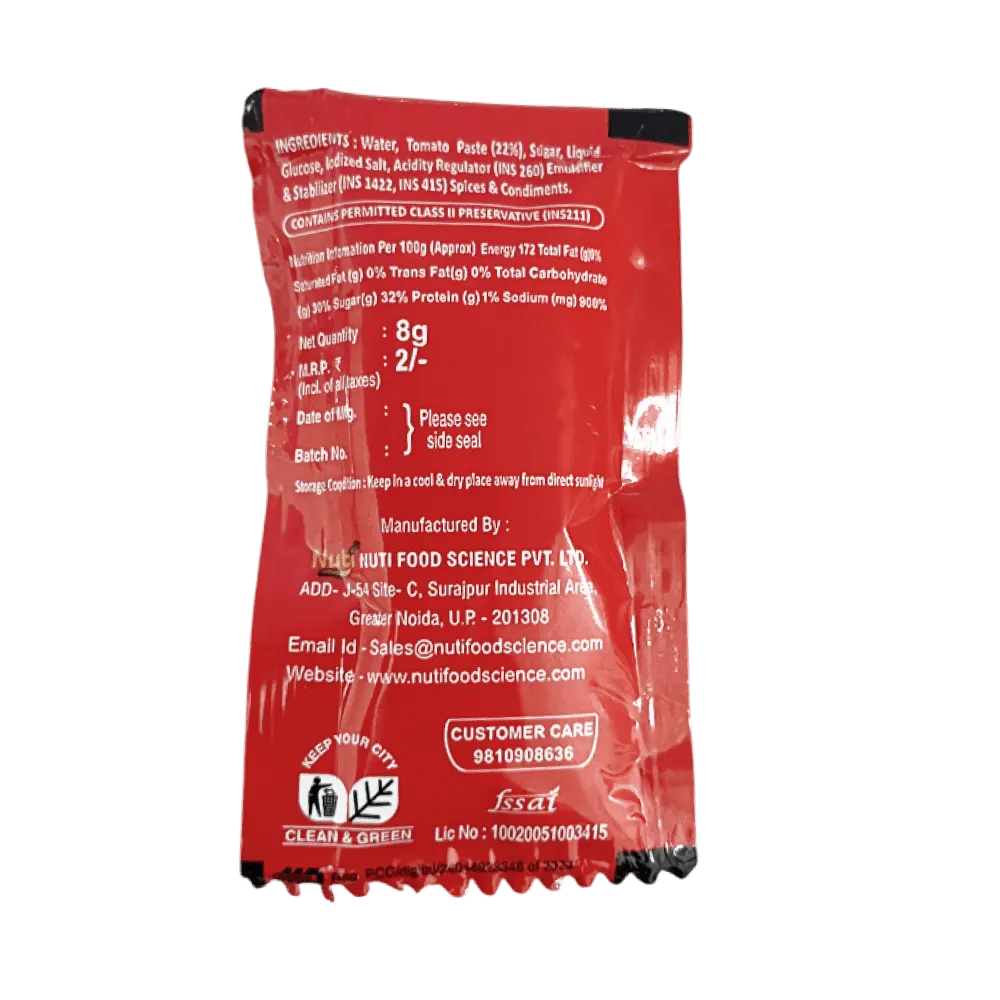 Nuti Tomato Ketchup 8 gm Sachets Pack of 100 2