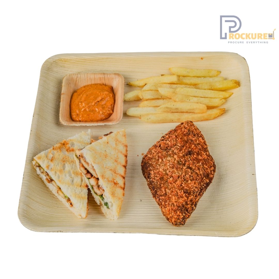 Areca Leaf 10 Inch Deep Square Plate