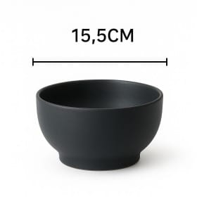 Sanaai Modern Black Service Bowl - 24 Pc Carton for Fine Dining & Restaurants 2