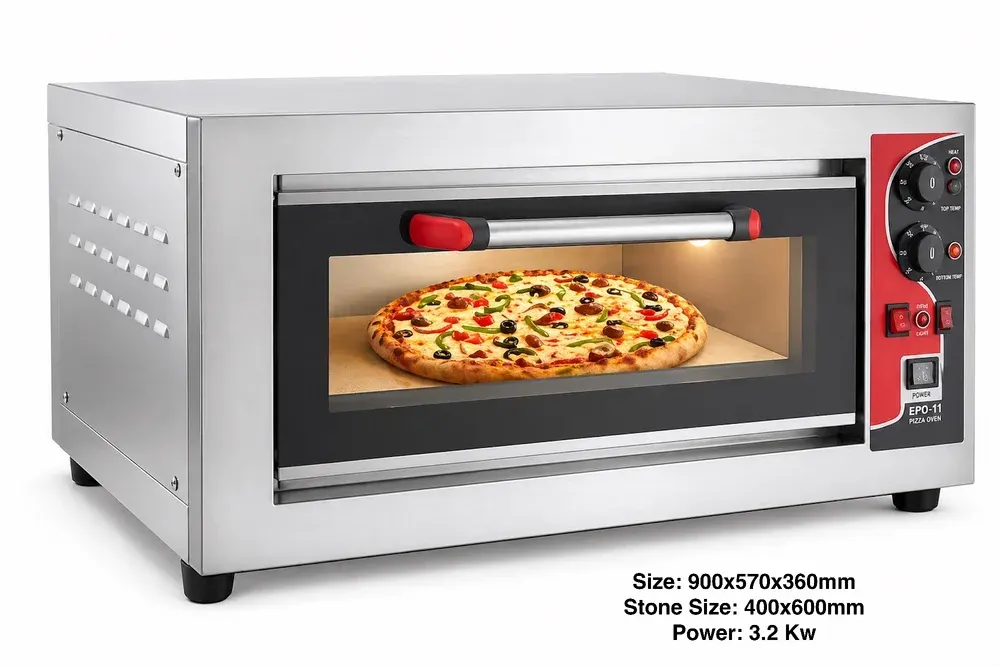 Modinary Electric Pizza Oven EPO-11 Single Deck 1 Tray- Stone size(400 x 600 mm) 2