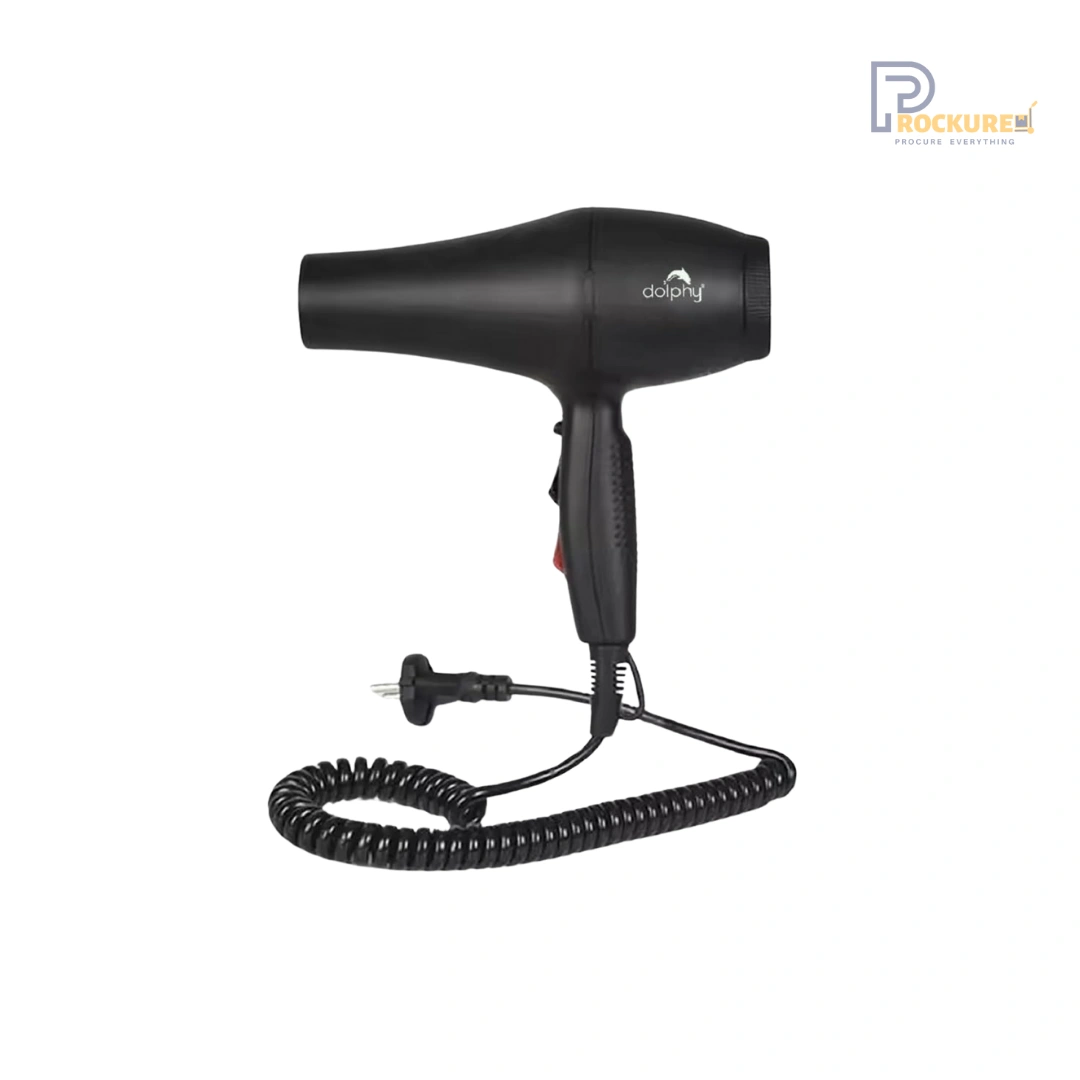 Dolphy Matt Black ABS Hair Dryer (2200-2600W)