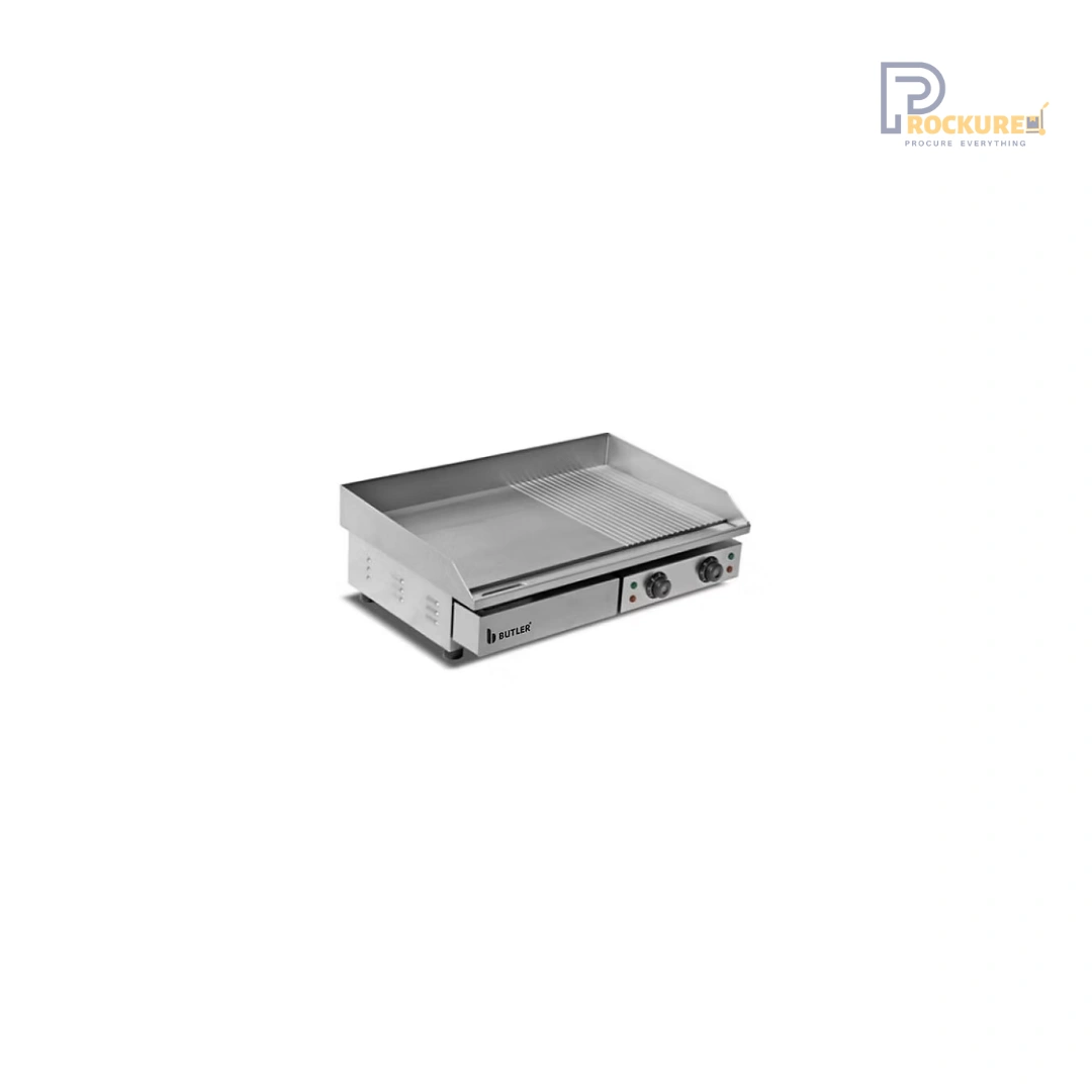 Butler EGP-730 GF Electric Griddle – 4.8kW, 730x470x250mm, Half Grooved & Half Flat