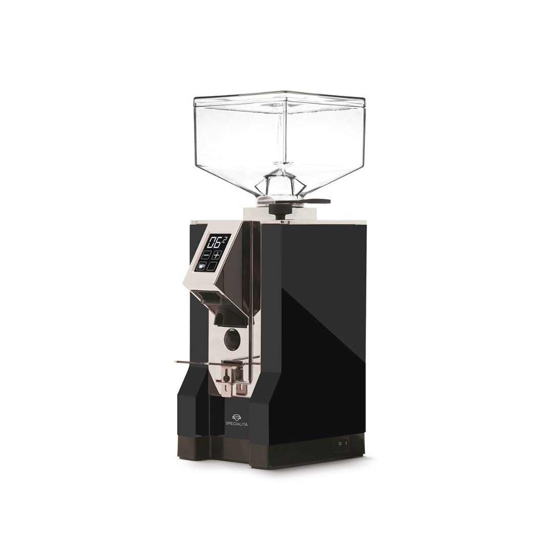 Eureka Mignon Automatic Perfetto Black Grinder | Aluminium Grinder With 50mm Steel Burrs.
