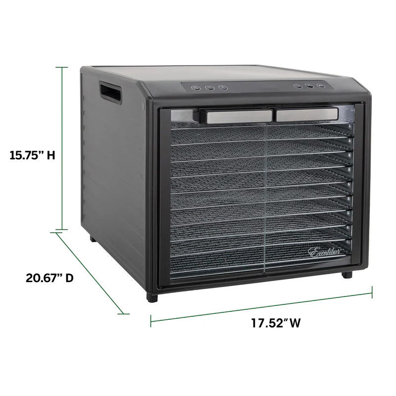 Excalibur 10 Tray Select Digital Dehydrator, in Stainless Steel REDE10TS
