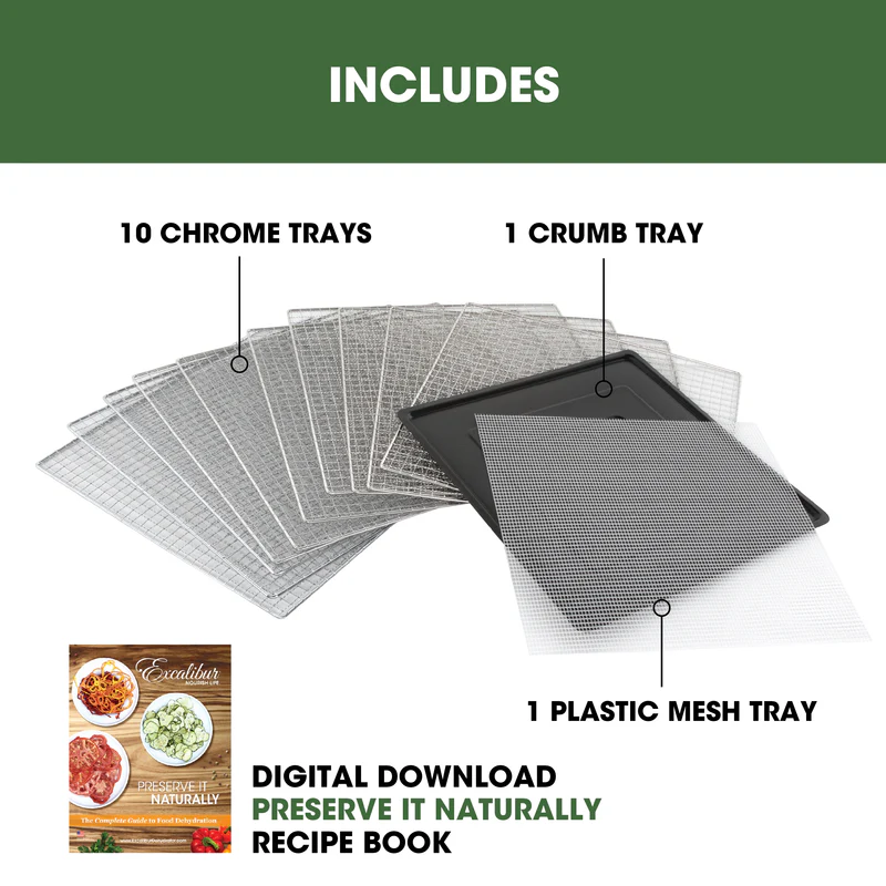 Excalibur 10 Tray Select Digital Dehydrator, in Stainless Steel REDE10TS 4