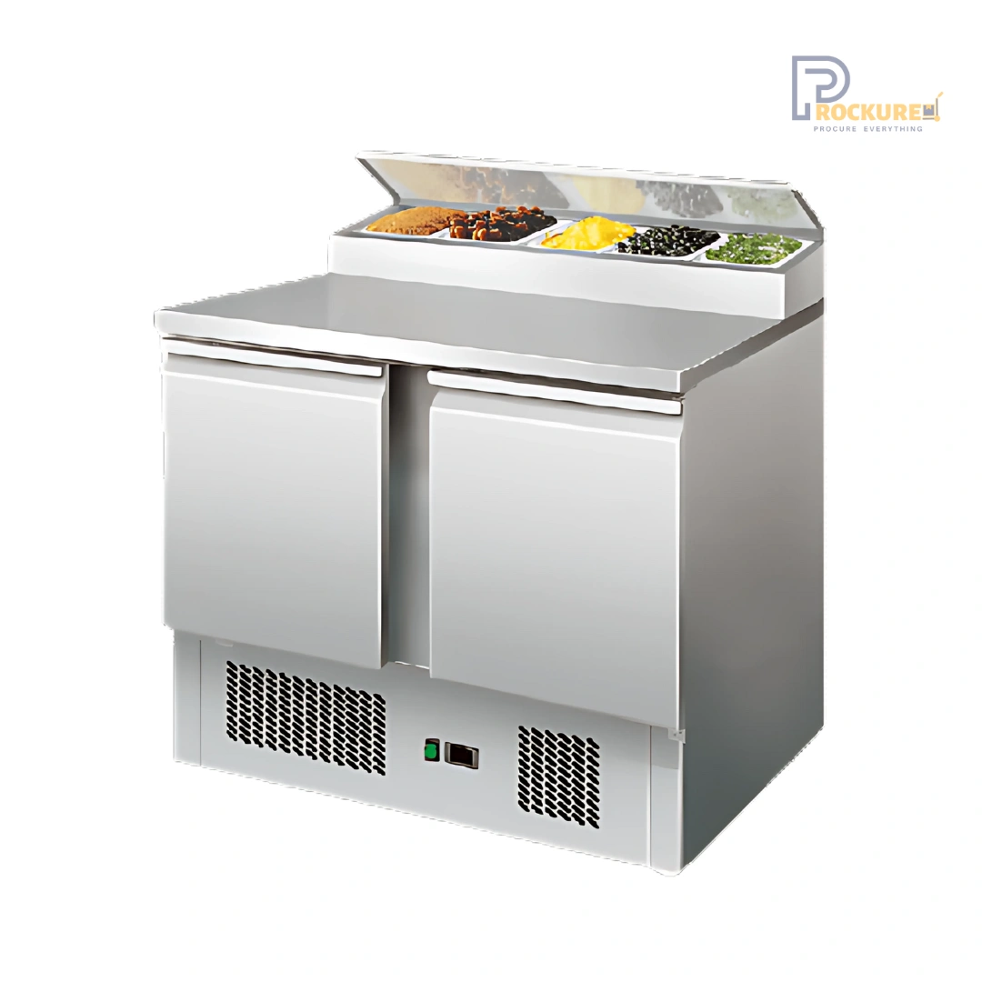 Elanpro 2 Door Salad Counter with Prep Table - EPS 200 |Commercial Salad Counter