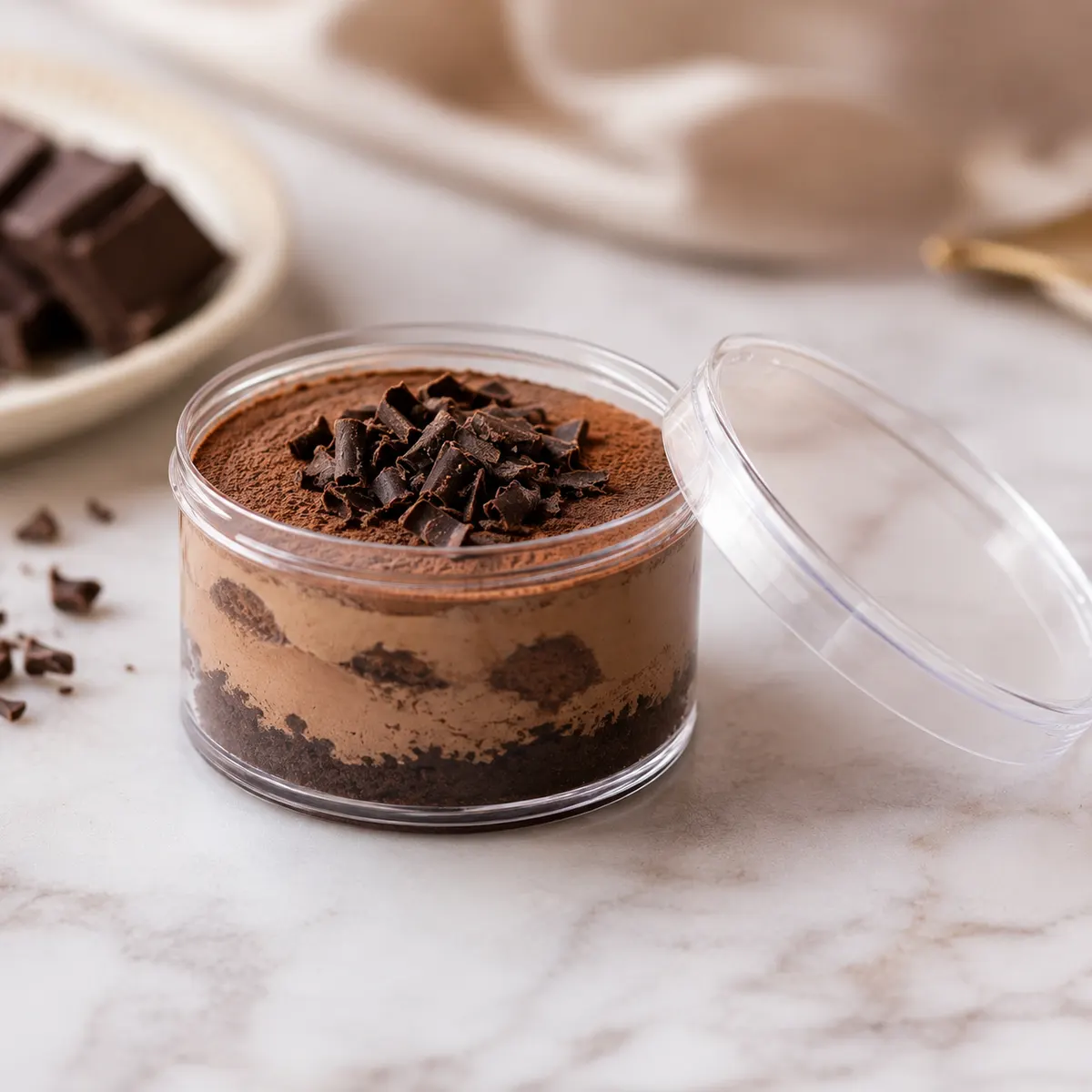 Acrylic Plastic Small Round Dessert Box N54 2