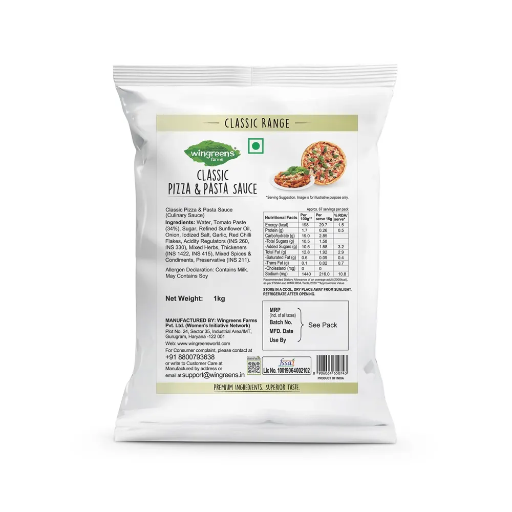 Wingreens Classic Pizza Pasta Sauce 1 Kg 2