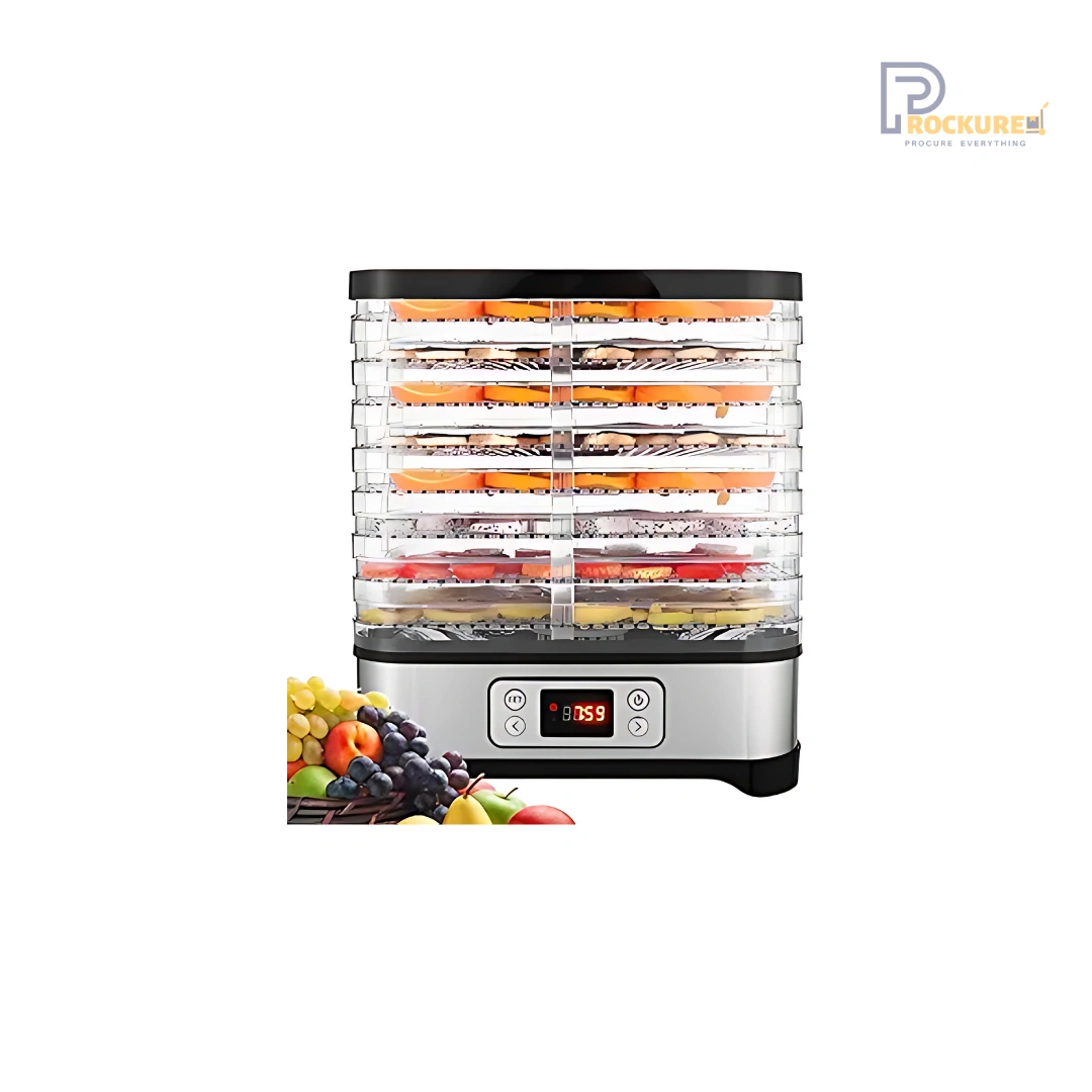 Barkraft SS 8 Tray Food Dehydrator with Free Explosion-Proof Light (2024 Model)