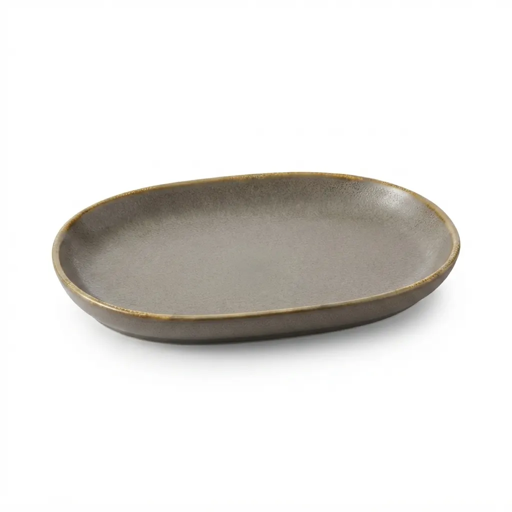 Meraami Storm Ceramic Oval Plate 12 cm