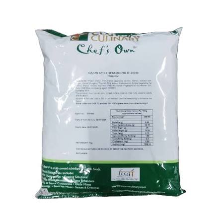 Custom Culinary Chef's Own Cajun Spice Seasoning 1 Kg