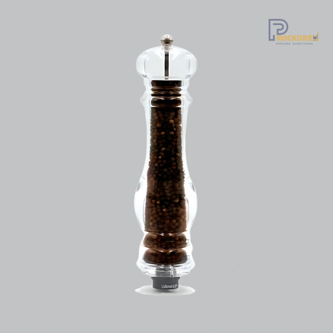 Bisetti Milano Pepper Mill 32 cm (Acrylic Round) | Tall & Polished