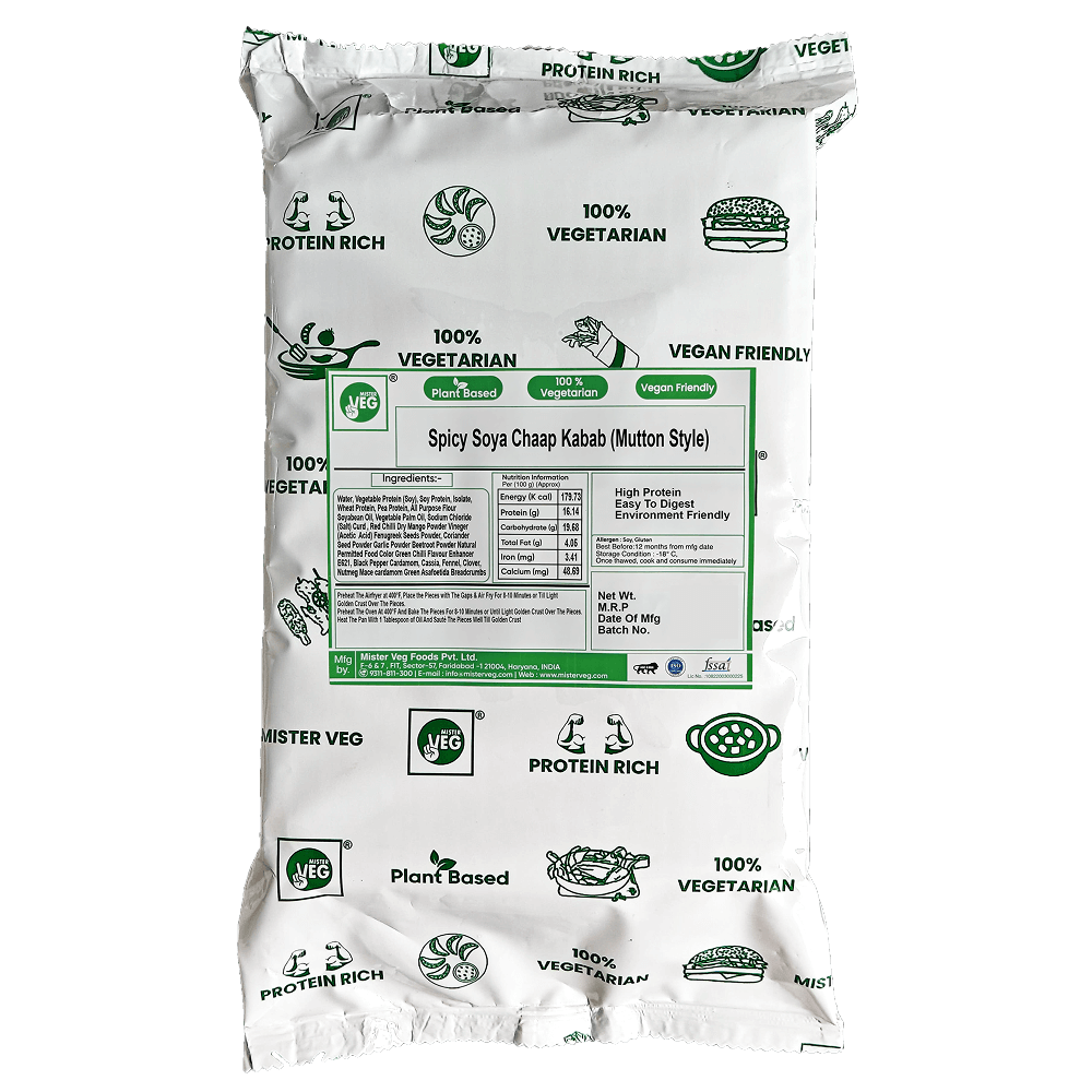 Mister Veg Spicy Soya Chaap Kebab Mutton Style Frozen 500 gm