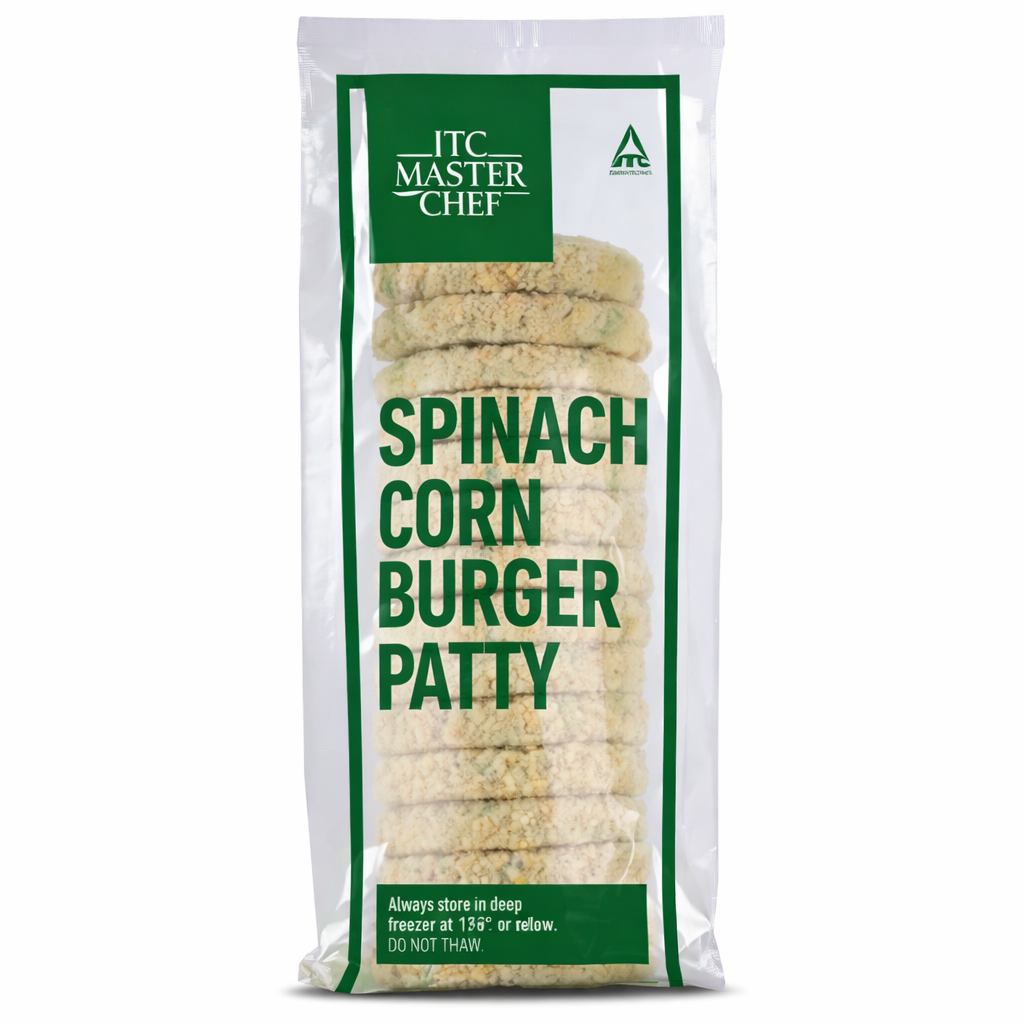 ITC Master Chef Spinach Corn Burger Patty 1kg