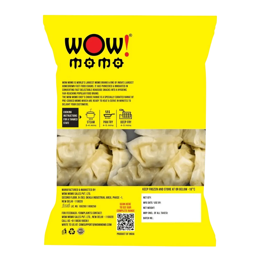 Wow! Momo Paneer Momo Premium Frozen 24 gm/Piece 1.2 kg 2