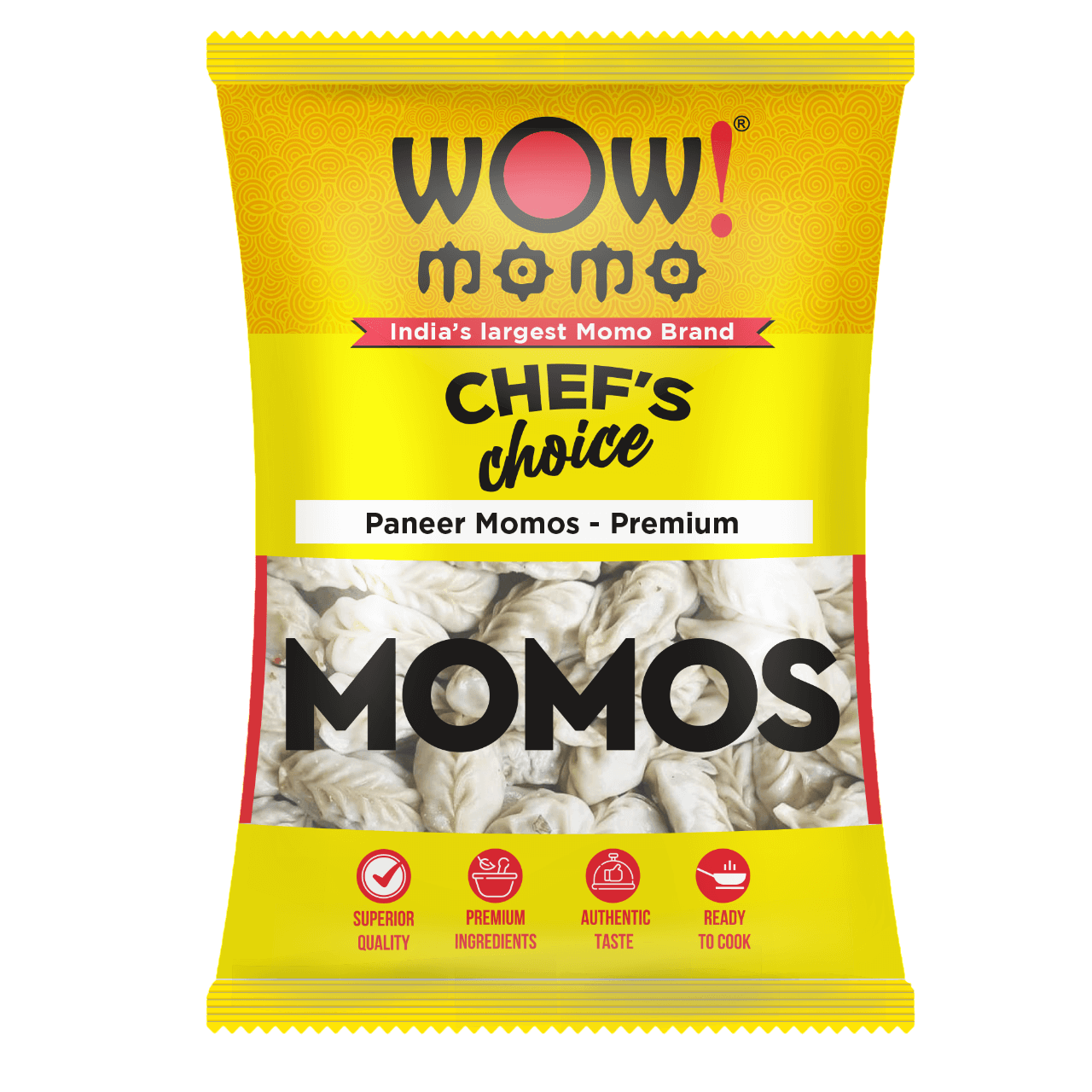 Wow! Momo Paneer Momo Premium Frozen 24 gm/Piece 1.2 kg
