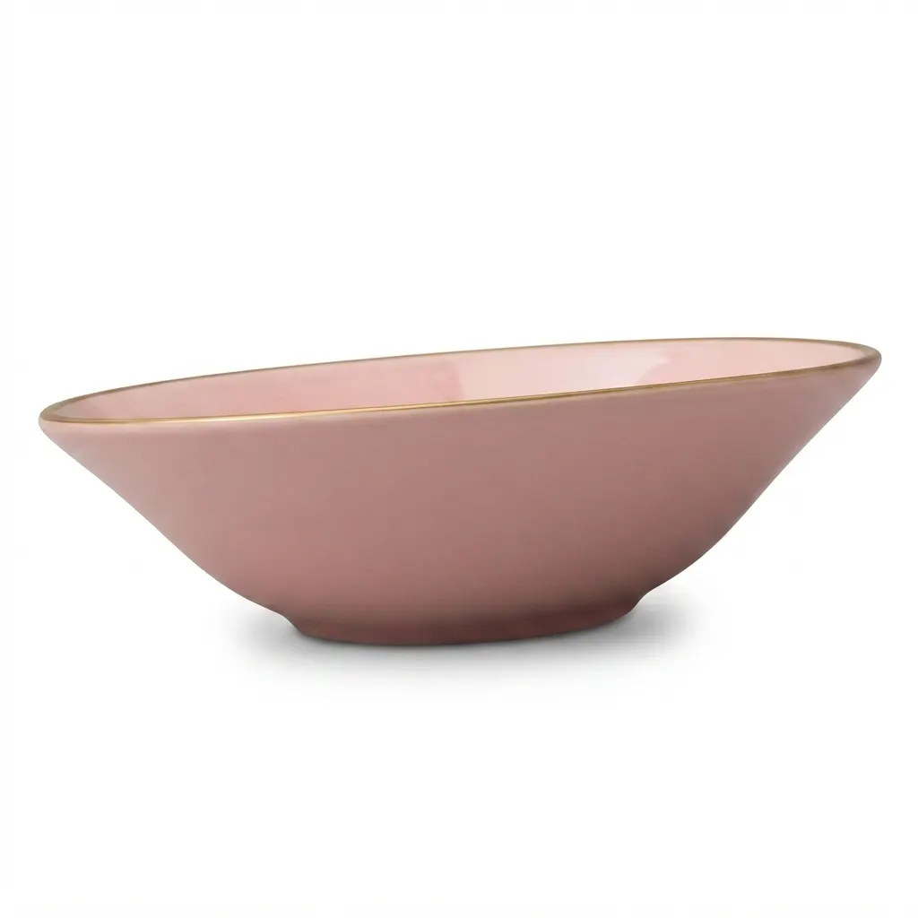 Meraami Aura Blush Ceramic Ellipse Bowl 11 cm