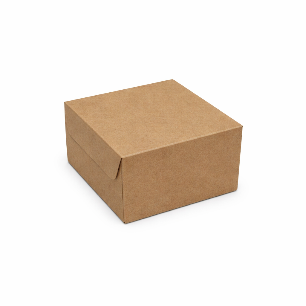 Small Brown Burger Box Virgin Kraft Paper Lock Type