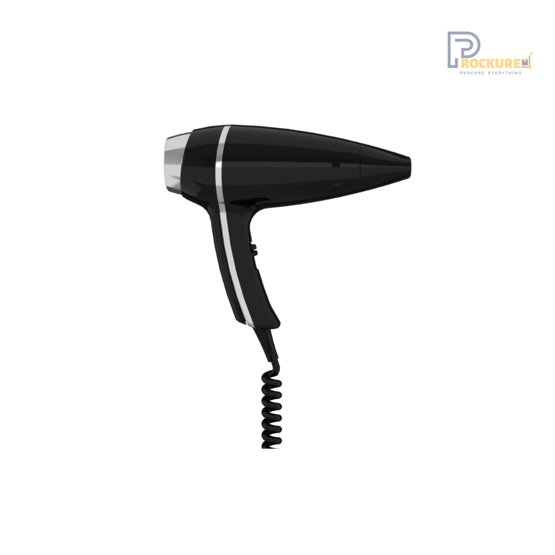 JVD Alteo Hair Dryer – Ionic Drying with Ergonomic Lightouch Handle & Curly Cord for Guest Rooms