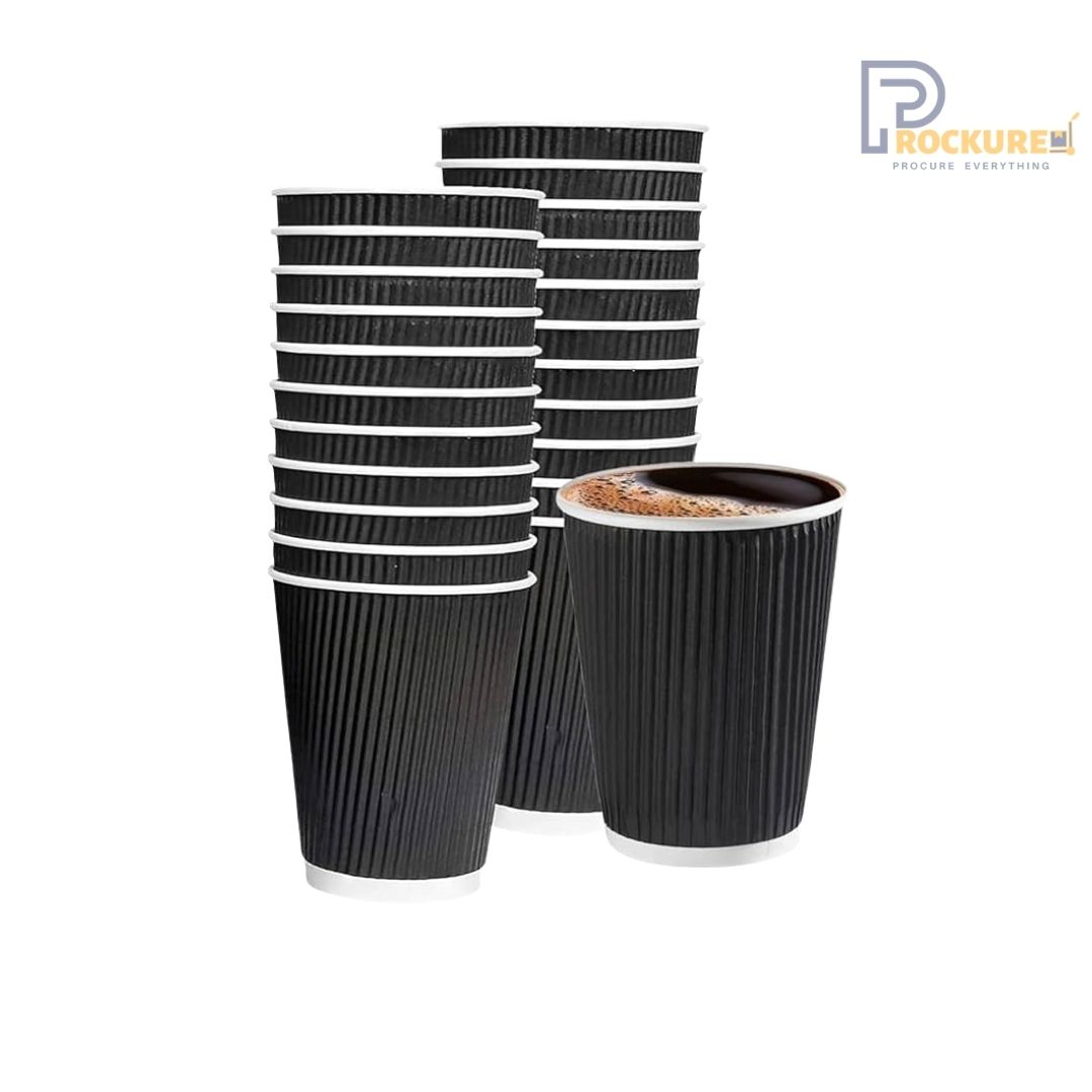 Ripple Black Cup 360 ml (12 Oz)