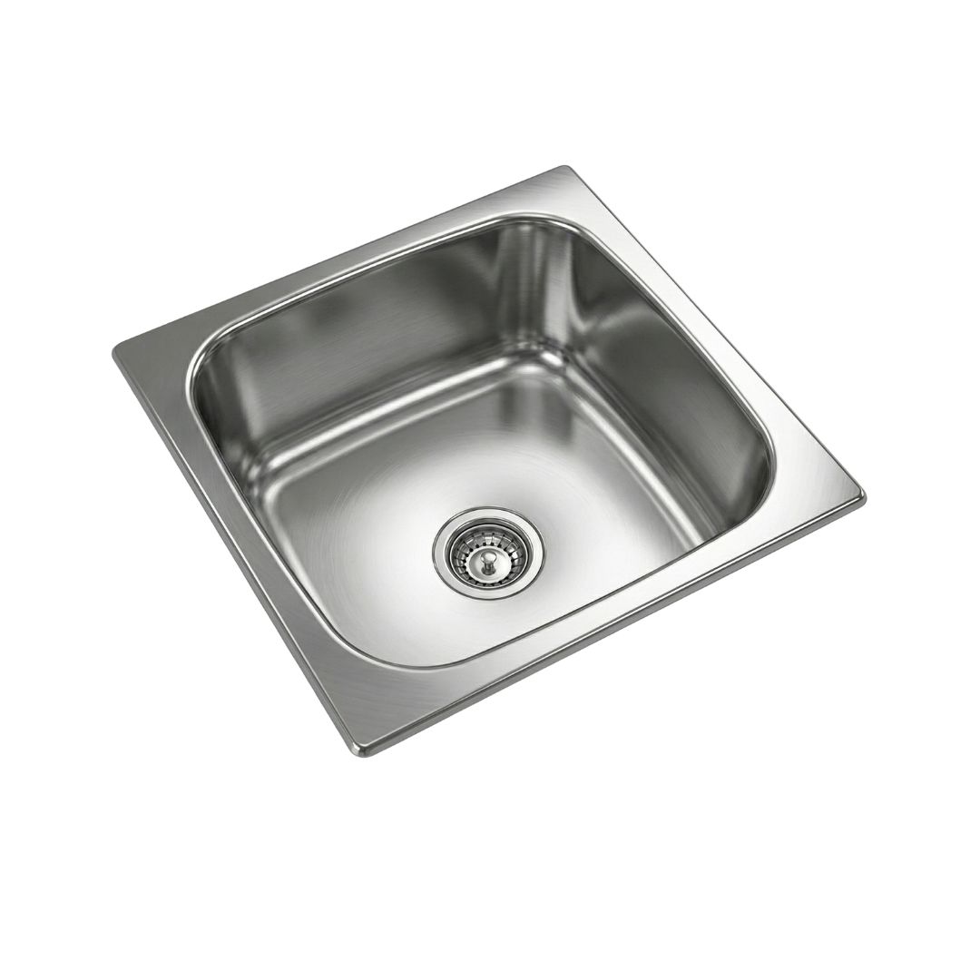 Commercial Stainless Steel Drop-In Sink 500 × 432 × 210 mm Top SS 304 base SS202
