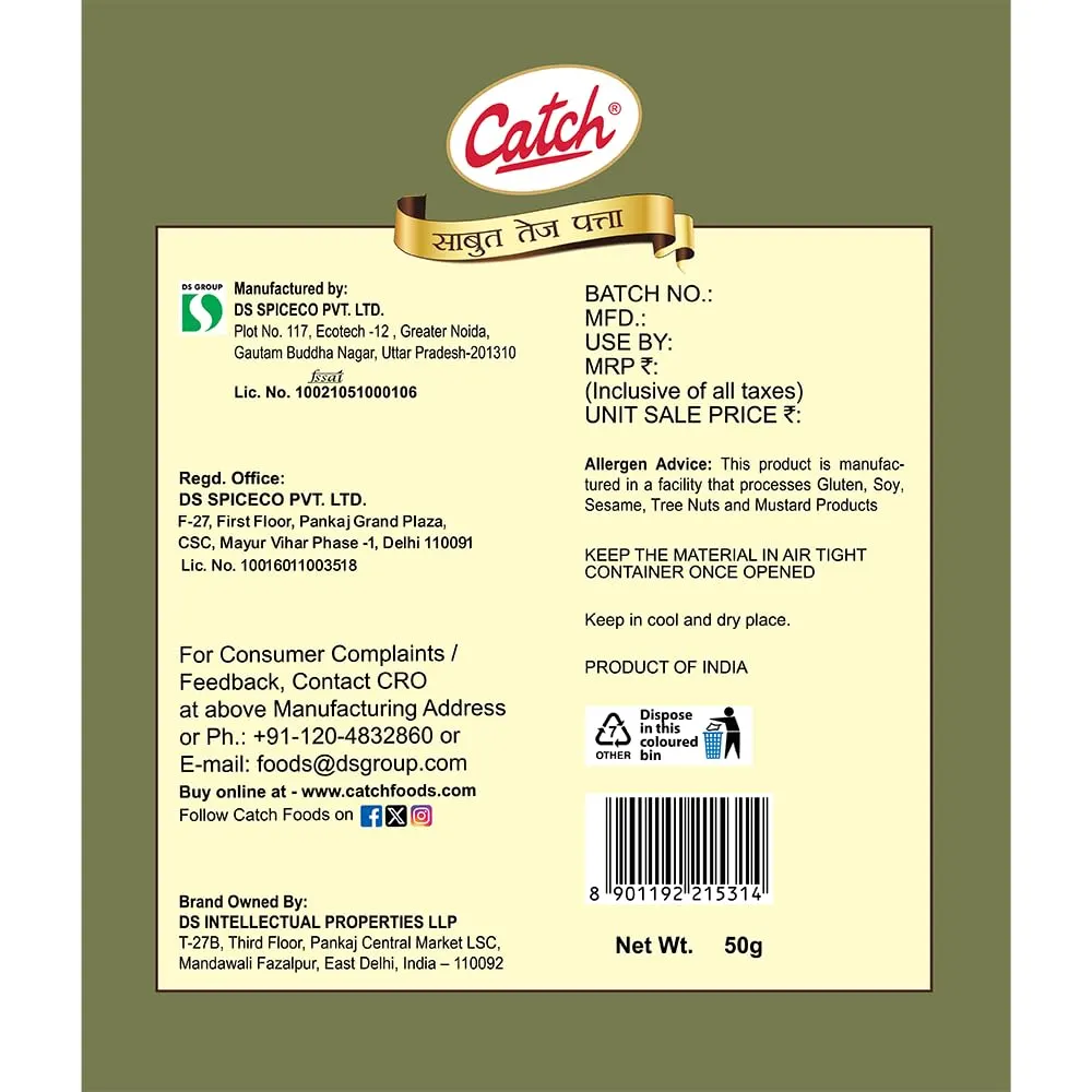 Catch Tej Pata Whole (Bay Leaf) 50 gm 2